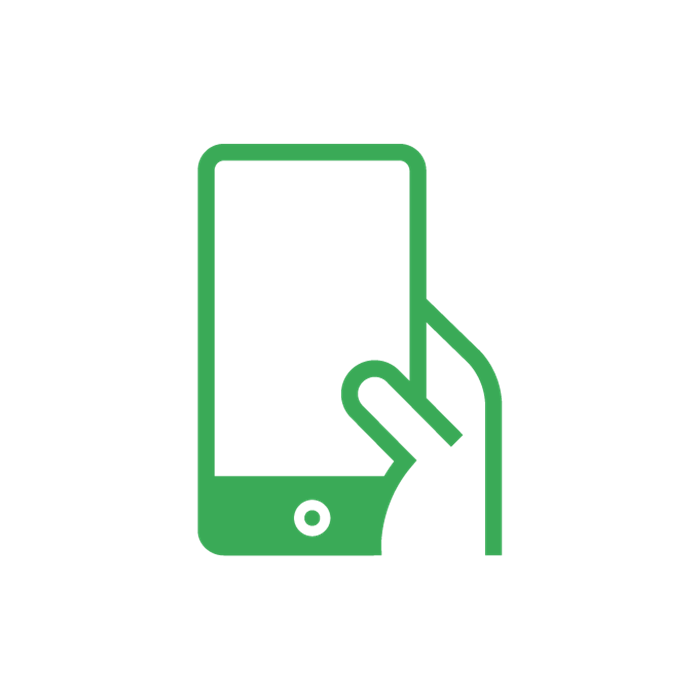 Greenwheels icon app hand