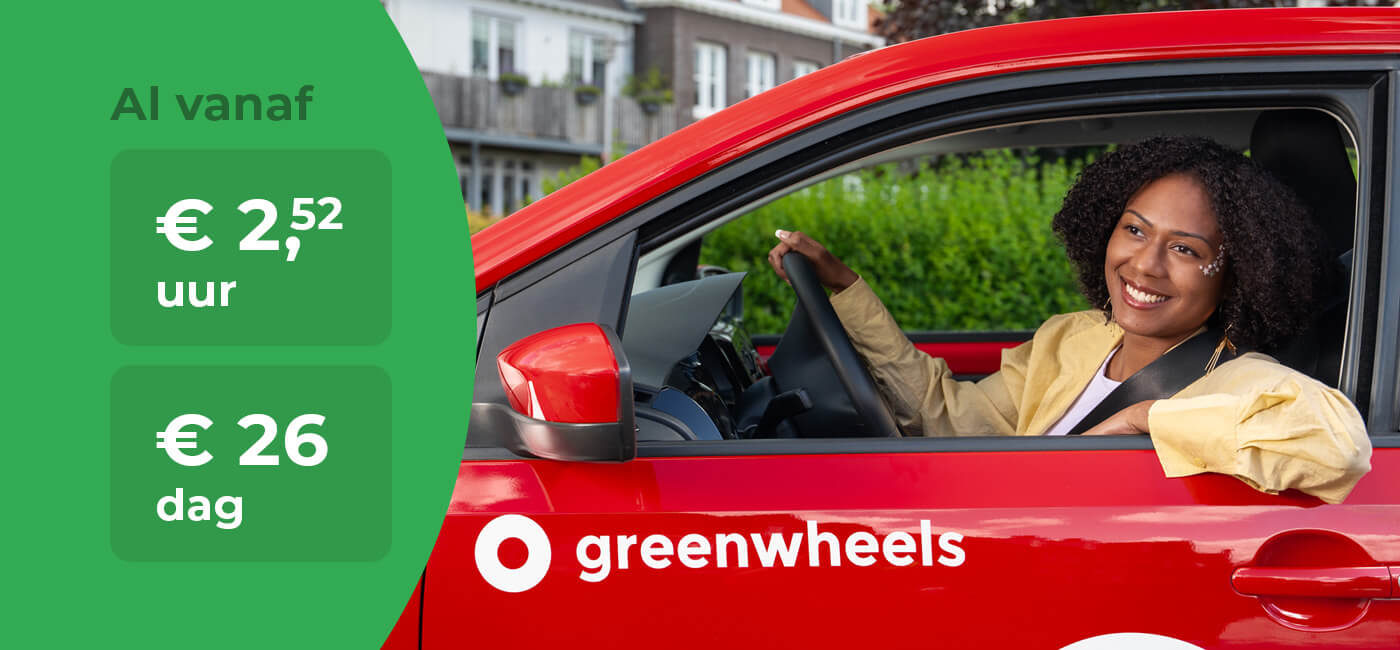 Deelauto huren met de Greenwheels app voor auto delen