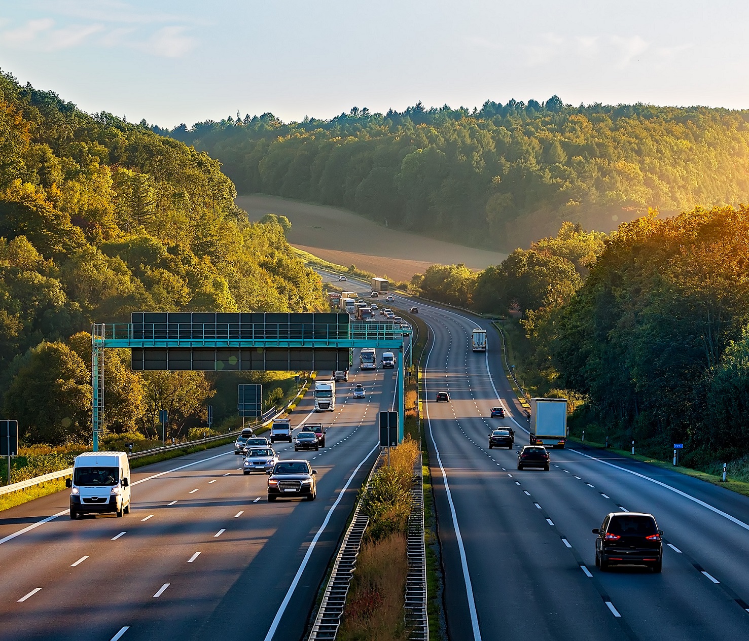 Op vakantie met deelauto Greenwheels auto op autobahn Duitsland