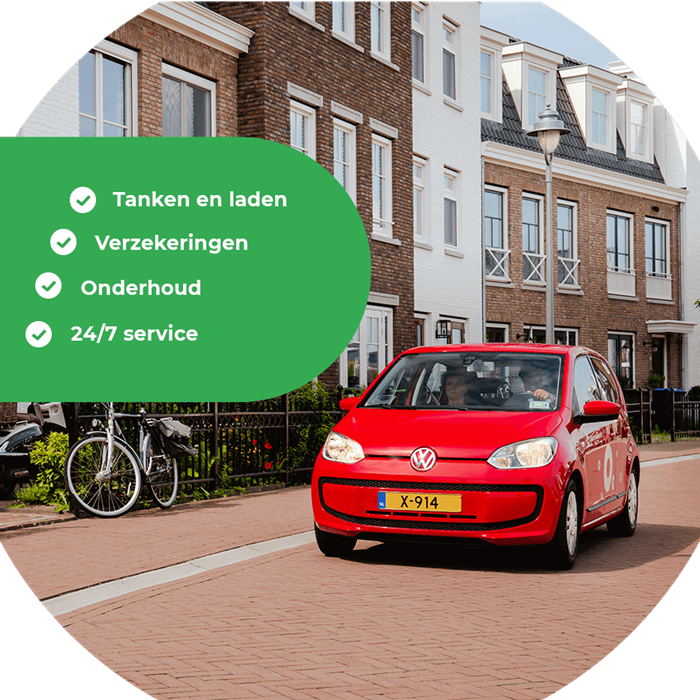 Tanken, verzekeringen en service zijn bij Greenwheels deelauto's inbegrepen