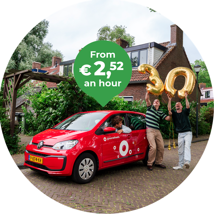 Rent a shared car with the Greenwheels app for carsharing in the Netherlands