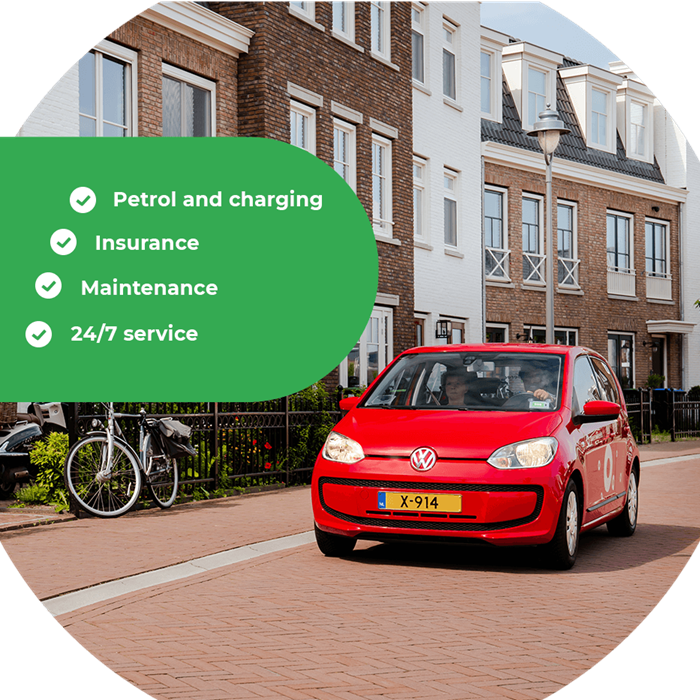 Petrol, charging, insurance, maintenance, 24/7 included in price